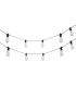Flushing Festoon 24V DC Total 3.6W LED 2700K 1m 2 x 0.15mm² PVC Lead Cable 50cm Bulb Spacing Male Connector IP44 -4