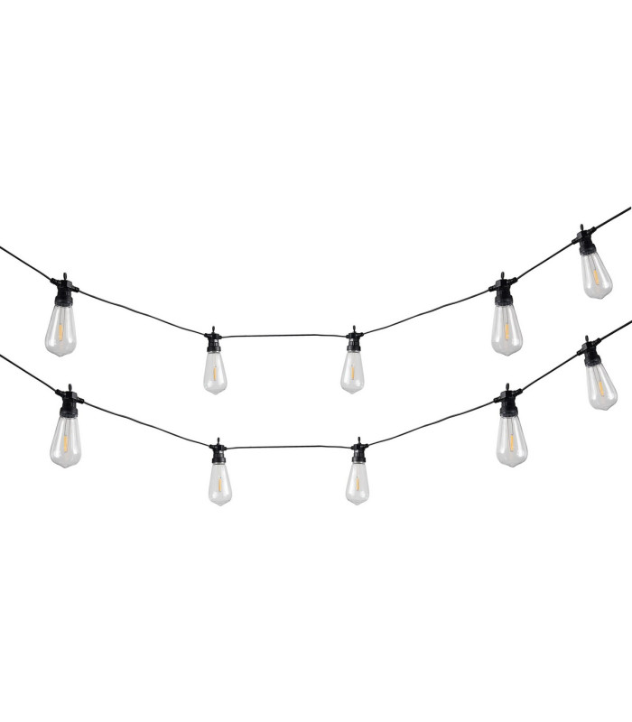 Flushing Festoon 24V DC Total 3.6W LED 2700K 1m 2 x 0.15mm² PVC Lead Cable 50cm Bulb Spacing Male Connector IP44 -4