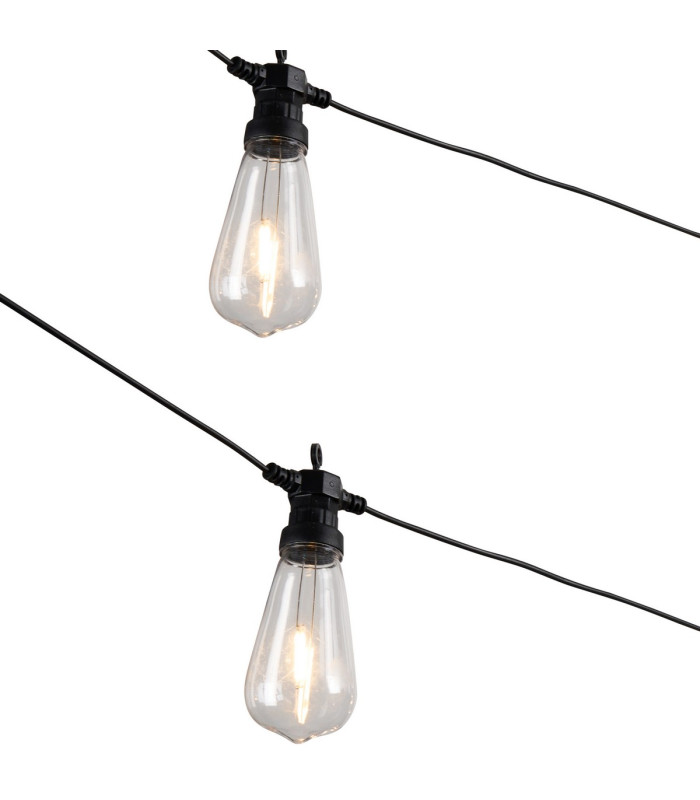 Flushing Festoon 24V DC Total 3.6W LED 2700K 1m 2 x 0.15mm² PVC Lead Cable 50cm Bulb Spacing Male Connector IP44 -5
