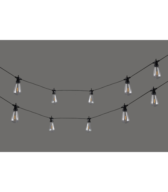 Flushing Festoon 24V DC Total 3.6W LED 2700K 1m 2 x 0.15mm² PVC Lead Cable 50cm Bulb Spacing Male Connector IP44 -7
