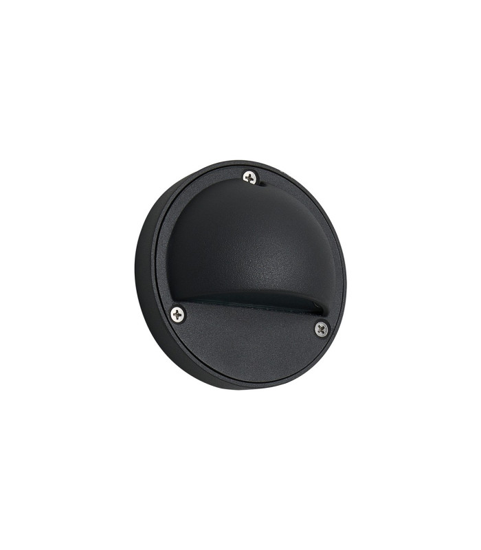 Flushing Round 24V DC Wall/Step Light 1.2W LED 3000K c/w 1m 2 x 0.3mm² PVC Cable Male Connection IP44 Anthracite -4