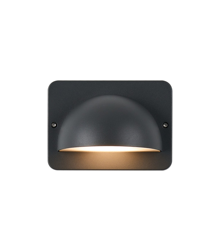 Flushing Rectangular 24V DC Wall Light 6W LED 3000K c/w 1m 2 x 0.75mm² PVC Cable Male Connection IP44 Anthracite -5