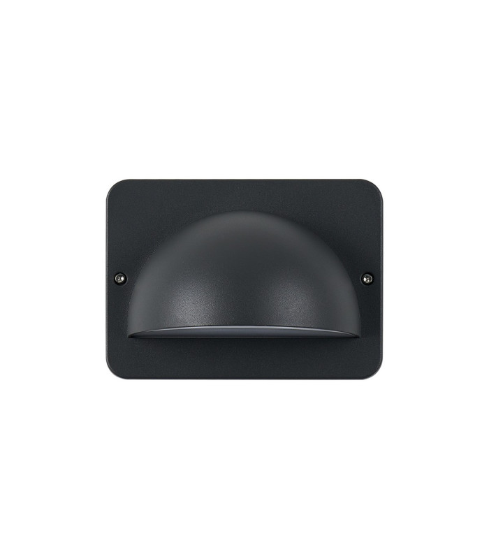 Flushing Rectangular 24V DC Wall Light 6W LED 3000K c/w 1m 2 x 0.75mm² PVC Cable Male Connection IP44 Anthracite -6