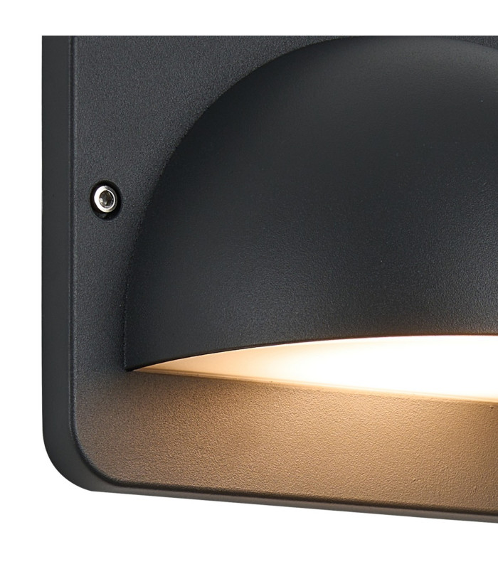 Flushing Rectangular 24V DC Wall Light 6W LED 3000K c/w 1m 2 x 0.75mm² PVC Cable Male Connection IP44 Anthracite -7