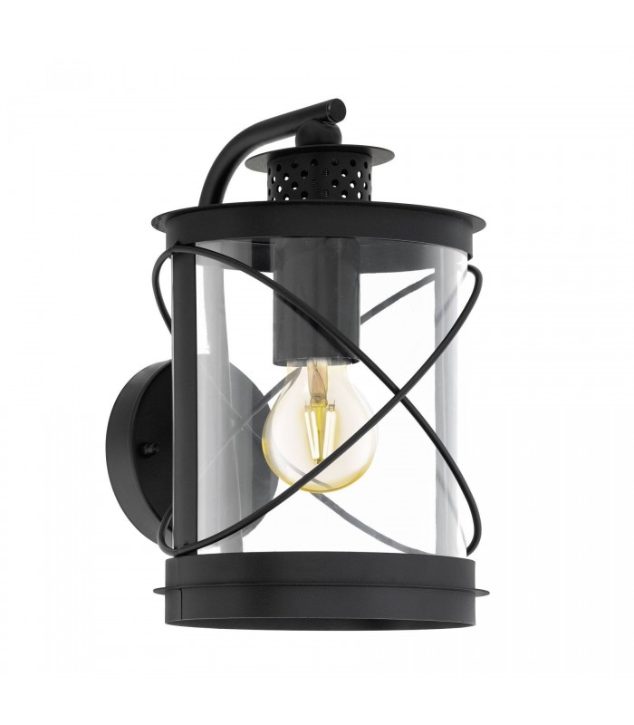 1 Light Outdoor Wall Light Black IP44, E27 - 1