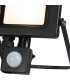 Flushing Floodlight PIR Sensor 24V DC 8W LED 3000K c/w 1m 2 x 0.75mm² PVC Cable Male Connection IP44 Black -6