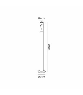 Flushing 24V DC Post Lamp Asymmetric Lens For Wide Beam 3W LED 3000K c/w 1m Cable Male Connection IP65 Anthracite -2
