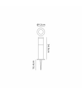 Flushing 24V DC Post Lamp 6W LED 3000K c/w 1m 2 x 0.75mm² PVC Cable Male Connection IP44 Anthracite -2