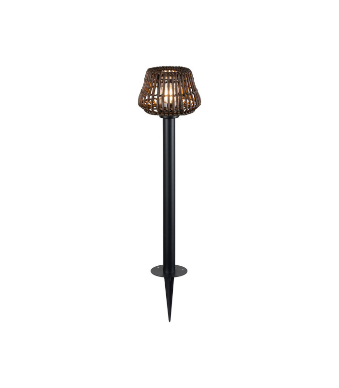 Flushing Rattan Plastic Shade Postlamp c/w Ground Spike/Base Mount 24V DC 1 x E27 c/w 1m Cable-1