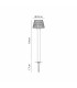 Flushing Rattan Plastic Shade Postlamp c/w Ground Spike/Base Mount 24V DC 1 x E27 c/w 1m Cable-2