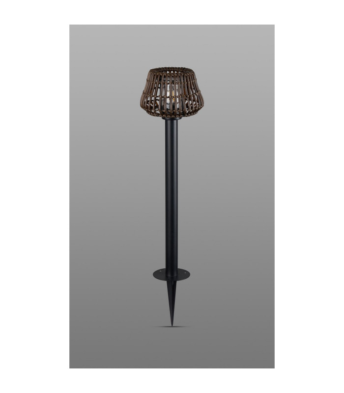 Flushing Rattan Plastic Shade Postlamp c/w Ground Spike/Base Mount 24V DC 1 x E27 c/w 1m Cable-7