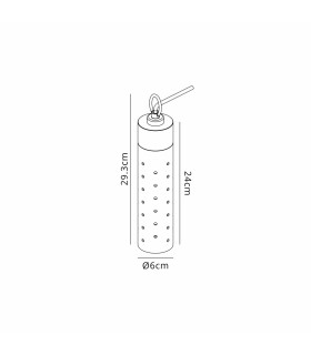 Flushing 6cm Hanging 24V DC Pendant 3W LED 3000K c/w 1m 2 x 0.75mm² PVC Cable Male Connection IP44 Anthracite -2
