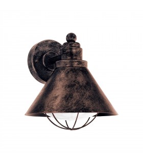 1 Light Outdoor Wall Downlight Antique Copper IP44, E27 - 1
