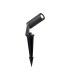 Flushing 24V DC Spotlight 2 in 1 Ground Spike/Fixed Base 3W LED 3000K c/w 1m Cable Male Connection IP65 Anthracite -1