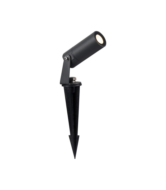 Flushing 24V DC Spotlight 2 in 1 Ground Spike/Fixed Base 3W LED 3000K c/w 1m Cable Male Connection IP65 Anthracite -1