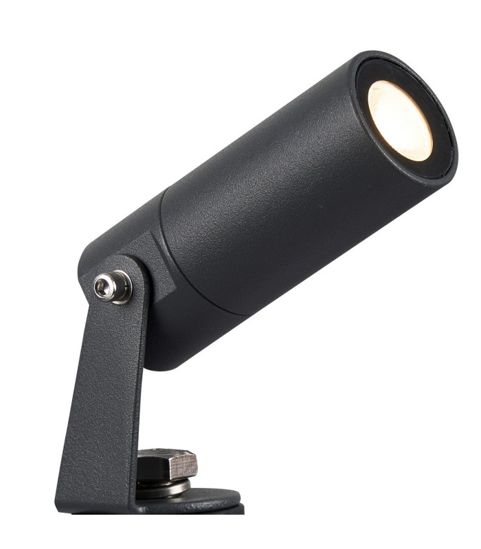 Flushing 24V DC Spotlight 2 in 1 Ground Spike/Fixed Base 3W LED 3000K c/w 1m Cable Male Connection IP65 Anthracite -5