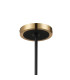 Worcester Swing Arm Telescopic Pendant 4 Light E14 Brass/Satin Black/Clear Striped Cylinder Glass-6