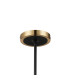 Worcester Swing Arm Telescopic Pendant 4 Light E14 Brass/Satin Black/Amber Twisted Cylinder Glass-8