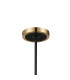 Worcester Swing Arm Telescopic Pendant 4 Light E14 Brass/Satin Black/Clear Twisted Cylinder Glass-8
