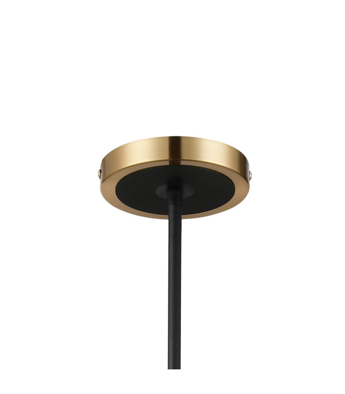 Worcester Swing Arm Telescopic Pendant 4 Light E14 Brass/Satin Black/Smoke Twisted Cylinder Glass-8