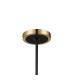 Worcester Swing Arm Telescopic Pendant 4 Light E14 Brass/Satin Black/Amber Uniform Dimple Cylinder Glass-8