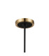 Worcester Swing Arm Telescopic Pendant 4 Light E14 Brass/Satin Black/Amber Fade Wine Glass Glass-9