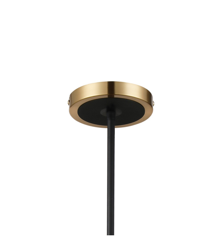 Worcester Swing Arm Telescopic Pendant 4 Light E14 Brass/Satin Black/Amber Fade Wine Glass Glass-9