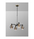 Worcester Swing Arm Telescopic Pendant 4 Light E14 Brass/Satin Black/Smoke Fade Wine Glass Glass-3
