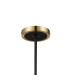 Worcester Swing Arm Telescopic Pendant 4 Light E14 Brass/Satin Black/Smoke Fade Wine Glass Glass-9