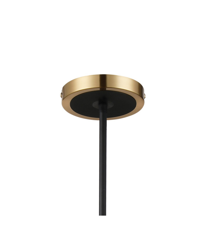 Worcester Swing Arm Telescopic Pendant 4 Light E14 Brass/Satin Black/Smoke Fade Wine Glass Glass-9
