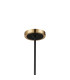Worcester Swing Arm Telescopic Pendant 4 Light E14 Brass/Satin Black/Amber Plated Round Segment Glass-5