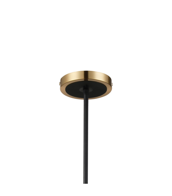 Worcester Swing Arm Telescopic Pendant 4 Light E14 Brass/Satin Black/Amber Plated Round Segment Glass-5