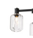Worcester Swing Arm Telescopic Pendant 4 Light E14 Satin Nickel/Satin Black/Clear Striped Cylinder Glass-5