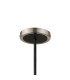 Worcester Swing Arm Telescopic Pendant 4 Light E14 Satin Nickel/Satin Black/Clear Striped Cylinder Glass-8