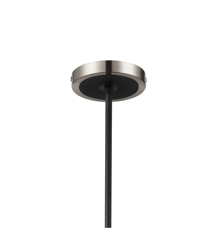 Worcester Swing Arm Telescopic Pendant 4 Light E14 Satin Nickel/Satin Black/Smoke Striped Cylinder Glass-5