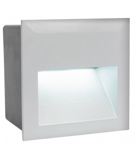 LED Outdoor Recessed Wall Light Silver IP44 - 1
