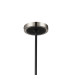 Worcester Swing Arm Telescopic Pendant 4 Light E14 Satin Nickel/Satin Black/Amber Twisted Cylinder Glass-5