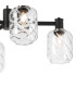 Worcester Swing Arm Telescopic Pendant 4 Light E14 Satin Nickel/Satin Black/Clear Twisted Cylinder Glass-7