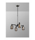 Worcester Swing Arm Telescopic Pendant 4 Light E14 Satin Nickel/Satin Black/Smoke Twisted Cylinder Glass-3