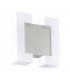LED Outdoor Flush Wall Light Satin Nickel IP44 - 1