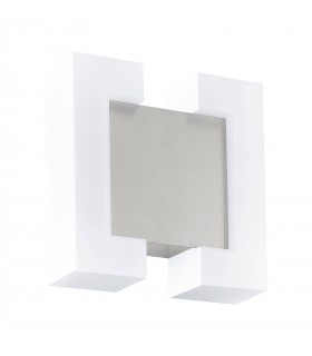 LED Outdoor Flush Wall Light Satin Nickel IP44 - 1