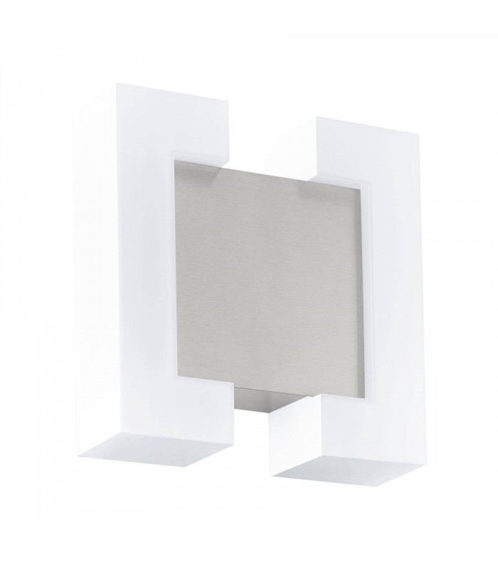 LED Outdoor Flush Wall Light Satin Nickel IP44 - 1