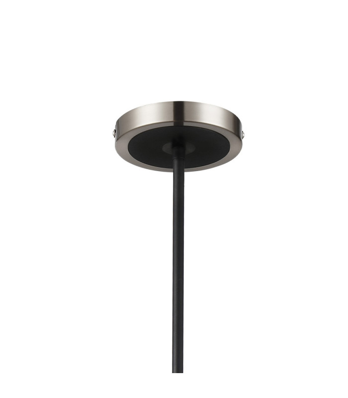 Worcester Swing Arm Telescopic Pendant 4 Light E14 Satin Nickel/Satin Black/Smoke Twisted Cylinder Glass-5