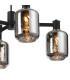 Worcester Swing Arm Telescopic Pendant 4 Light E14 Satin Nickel/Satin Black/Smoke Twisted Cylinder Glass-7