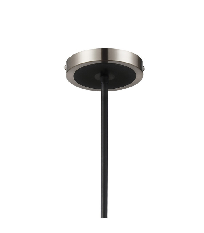 Worcester Swing Arm Telescopic Pendant 4 Light E14 Satin Nickel/Satin Black/Smoke Uniform Dimple Cylinder Glass-5