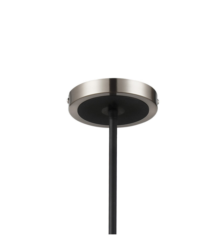 Worcester Swing Arm Telescopic Pendant 4 Light E14 Satin Nickel/Satin Black/Amber Fade Wine Glass Glass-5