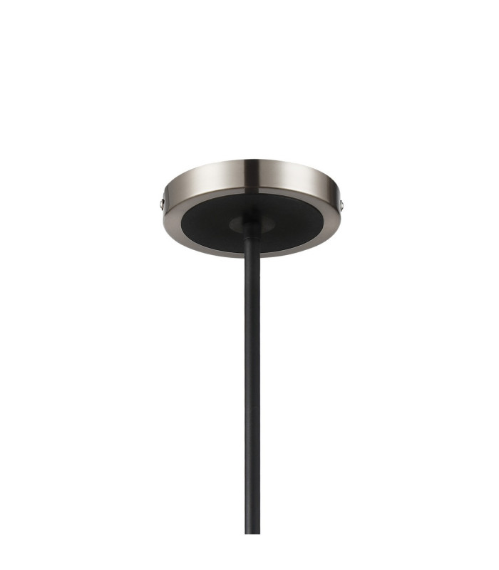 Worcester Swing Arm Telescopic Pendant 4 Light E14 Satin Nickel/Satin Black/Smoke Fade Wine Glass Glass-5