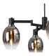 Worcester Swing Arm Telescopic Pendant 4 Light E14 Satin Nickel/Satin Black/Smoke Fade Wine Glass Glass-6