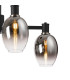 Worcester Swing Arm Telescopic Pendant 4 Light E14 Satin Nickel/Satin Black/Smoke Fade Wine Glass Glass-7