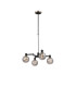 Worcester Swing Arm Telescopic Pendant 4 Light E14 Satin Nickel/Satin Black/Smoke Plated Round Segment Glass-1